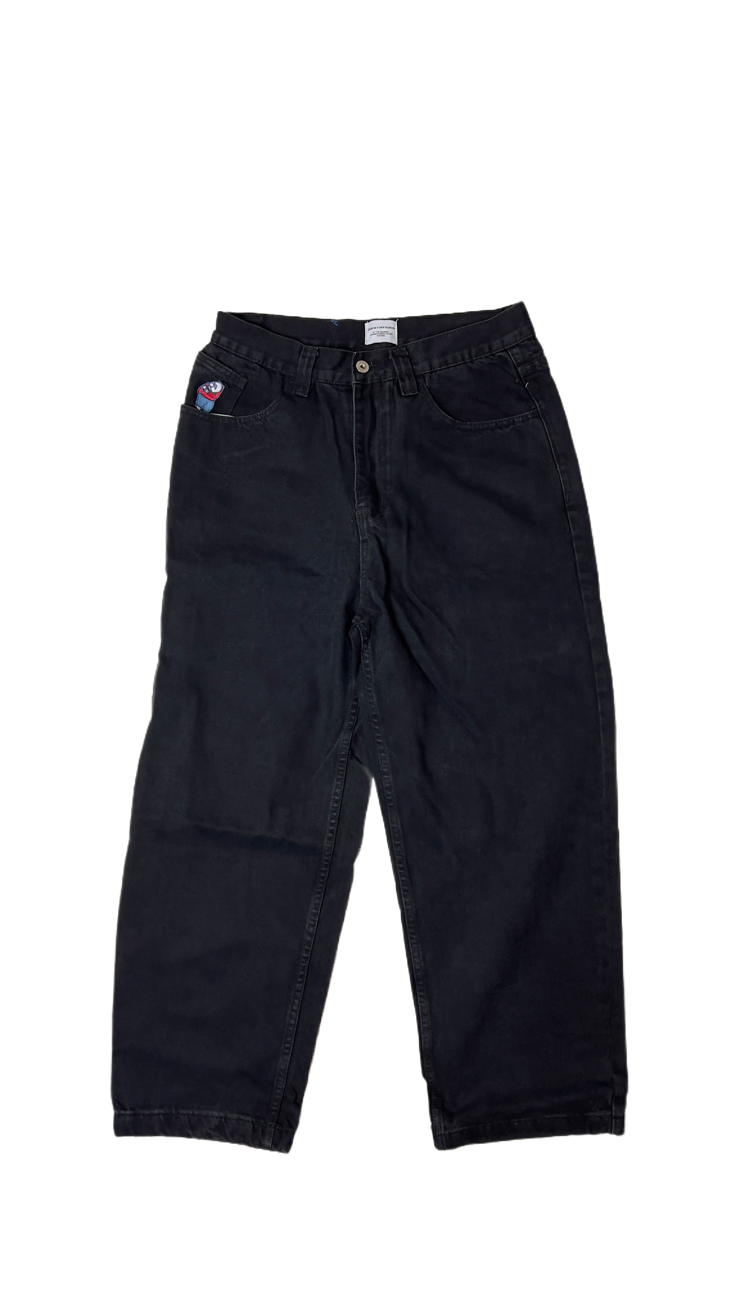 Big Boy Wide Leg Denim- Black - M