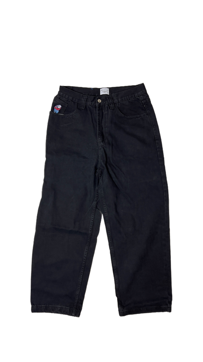 Big Boy Wide Leg Denim- Black - M