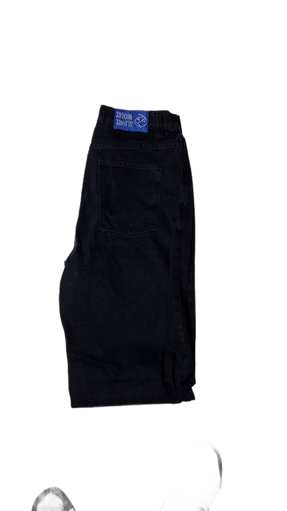 Big Boy Wide Leg Denim- Black - M