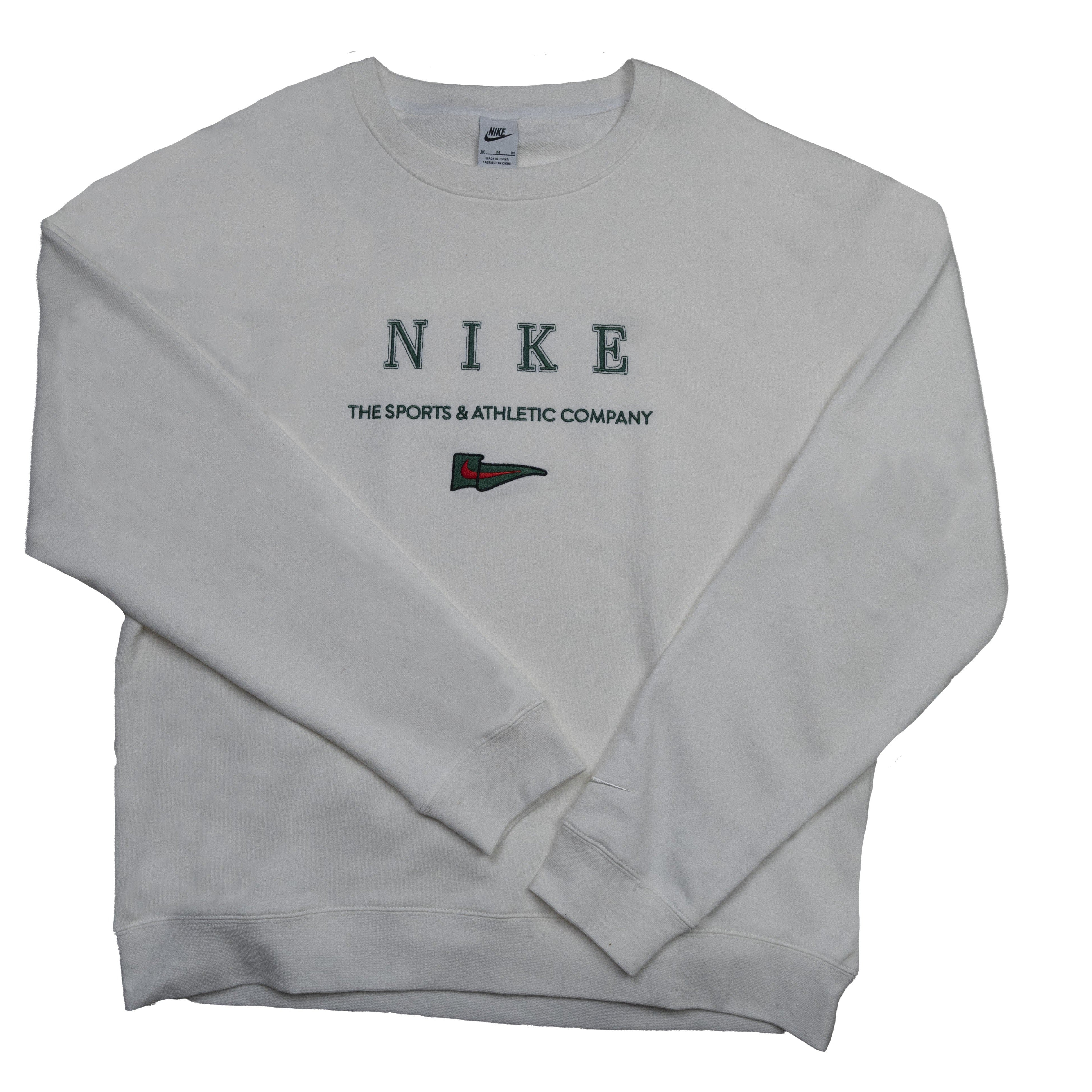 White nike 2025 vintage sweatshirt